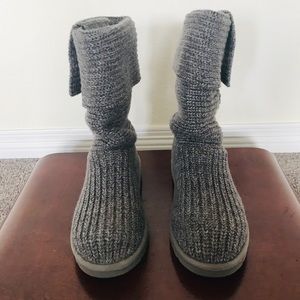 UGG Classic Cardy-Grey Knit Boot